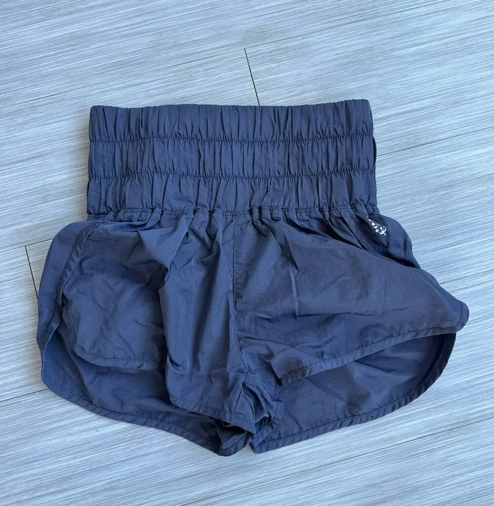Free People FP The Way Home Women's Blue Athletic Shorts XS High Rise